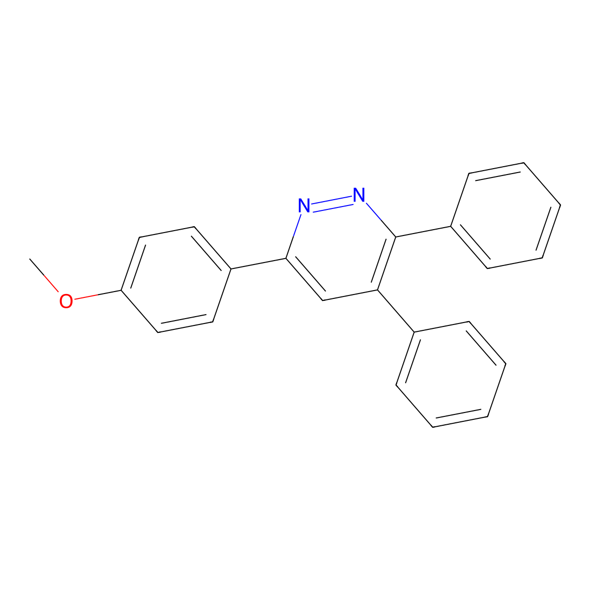 6-(4-Methoxyphenyl)-3,4-diphenylpyridazine molecular structure, CAS 21367-74-8