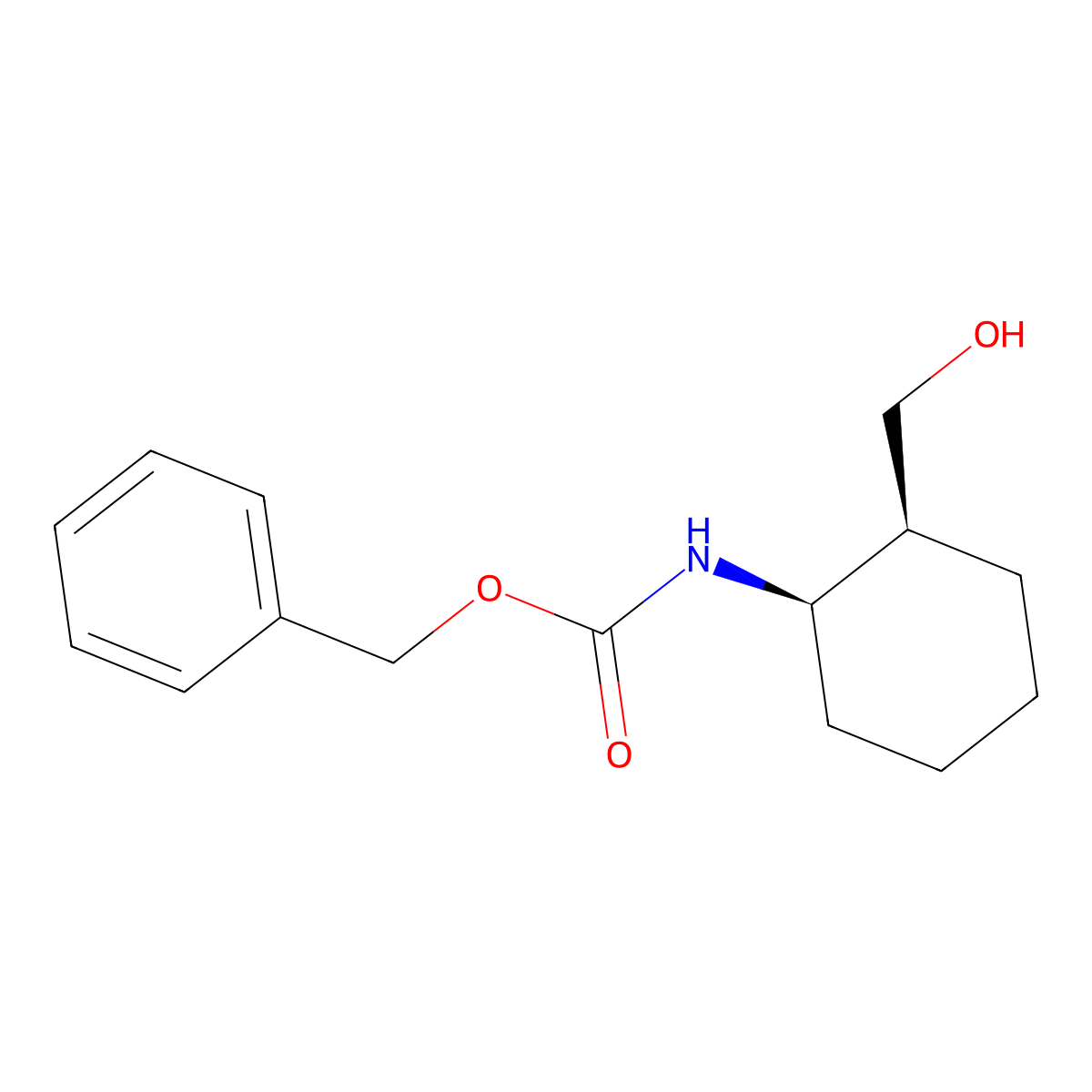 Benzyl cis-(2-hydroxymethyl)cyclohexylcarbamate molecular structure, CAS 213672-66-3
