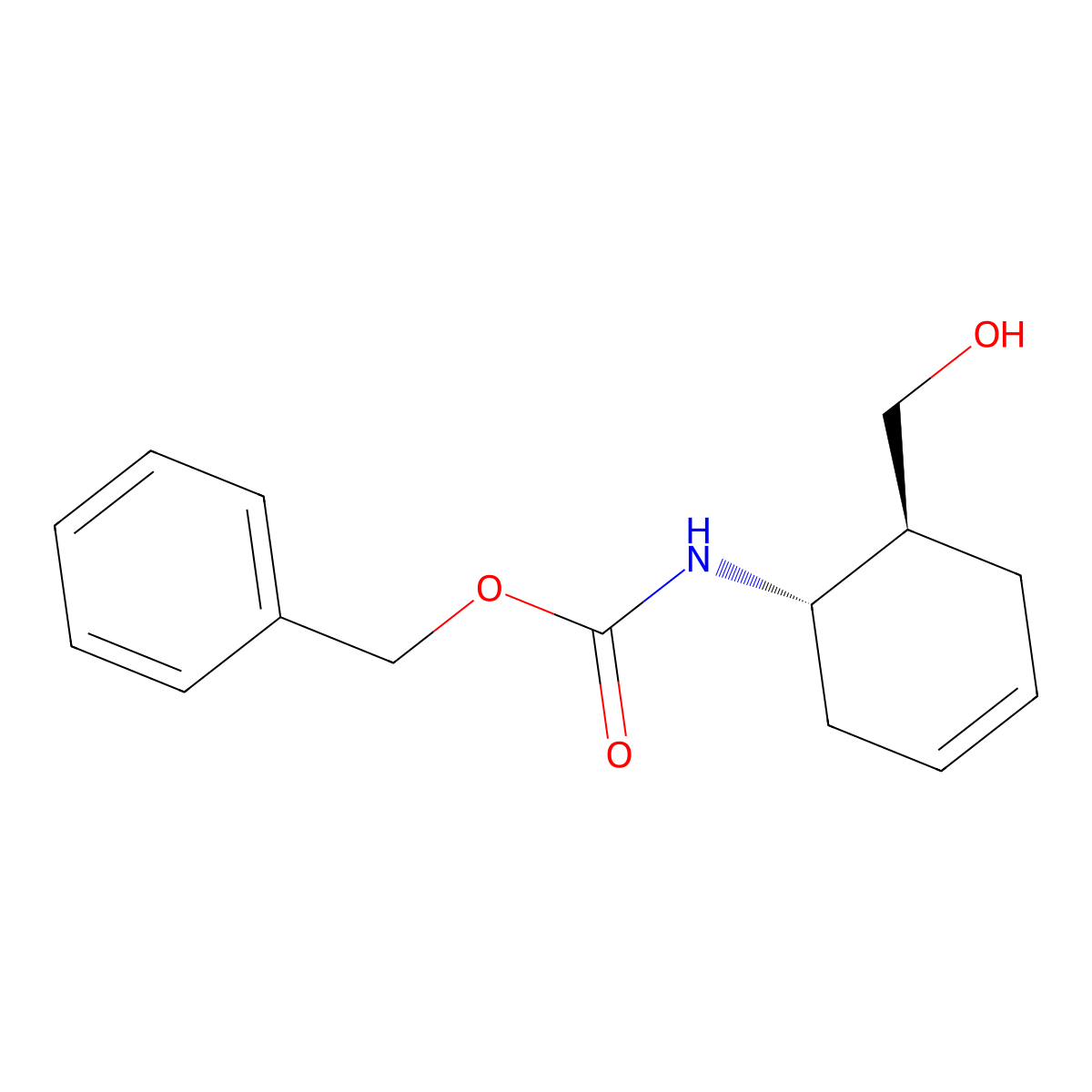 benzyl N-[(1S,6S)-6-(hydroxymethyl)cyclohex-3-en-1-yl]carbamate molecular structure, CAS 213672-73-2