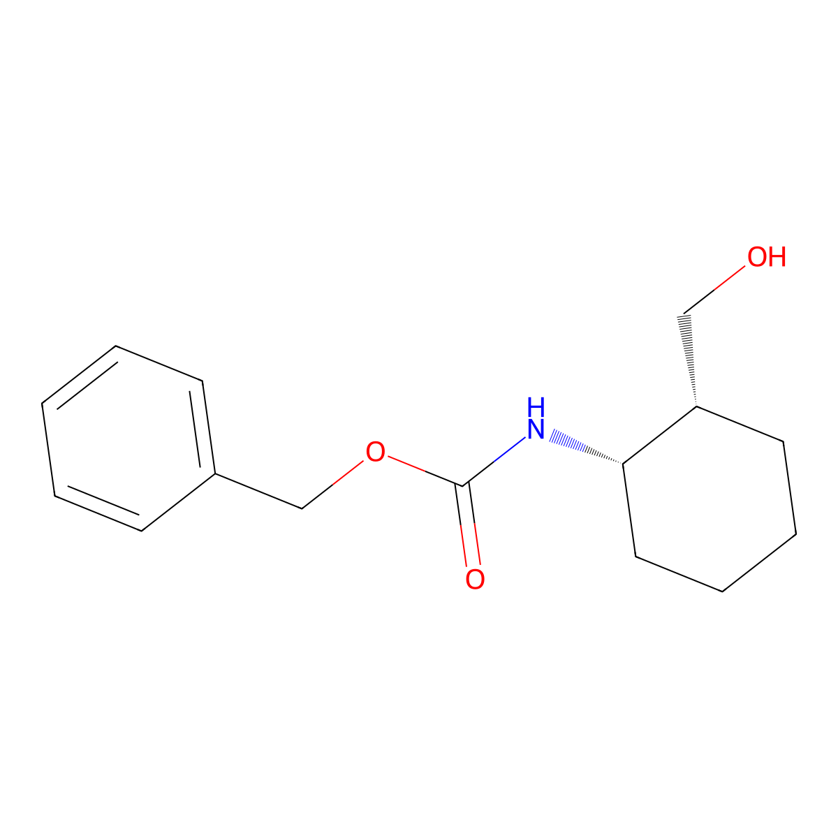 benzyl N-[(1S,2R)-2-(hydroxymethyl)cyclohexyl]carbamate molecular structure, CAS 213672-78-7