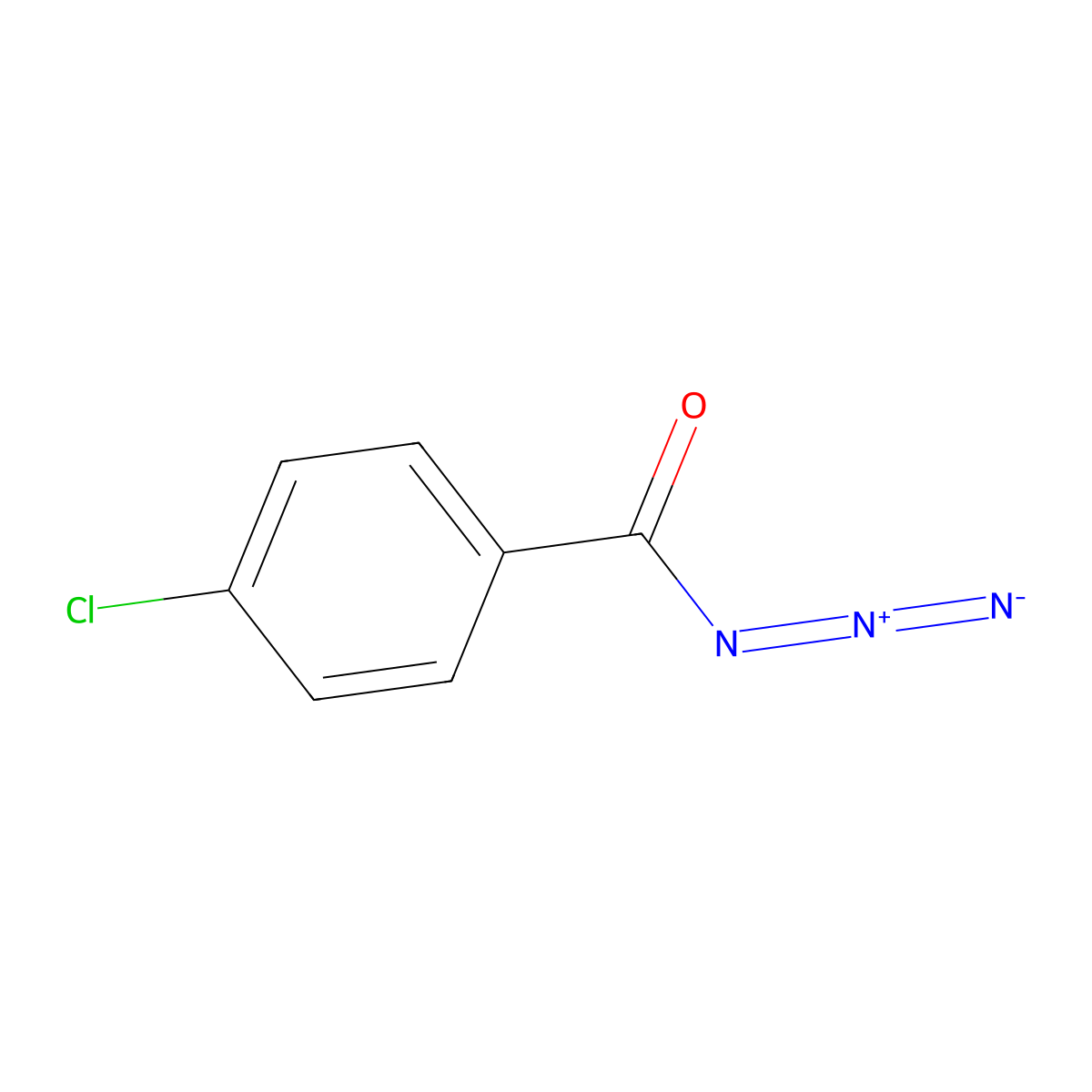 Benzoyl azide, 4-chloro- molecular structure, CAS 21368-28-5
