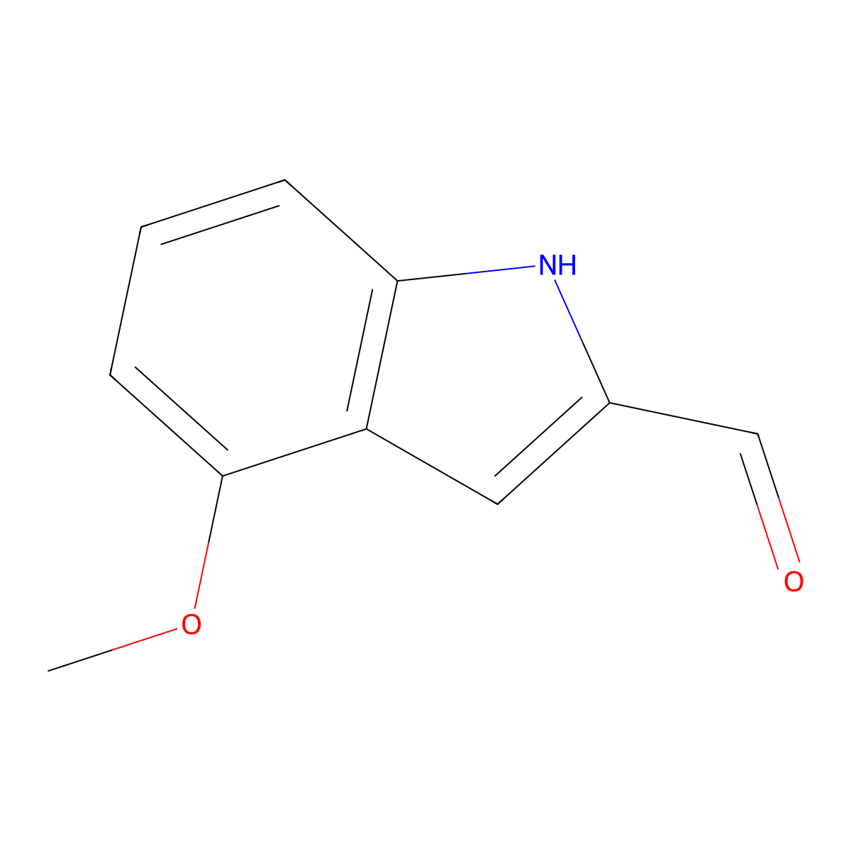 4-methoxy-1H-indole-2-carbaldehyde molecular structure, CAS 213682-04-3