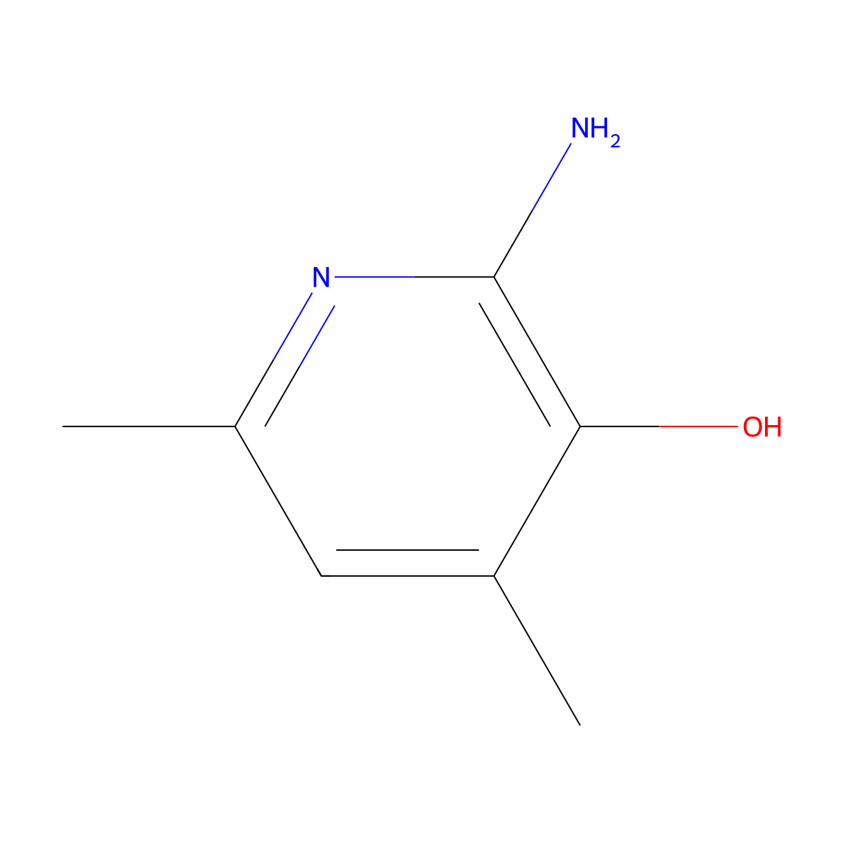2-Amino-3-hydroxy-4,6-dimethylpyridine molecular structure, CAS 213685-57-5