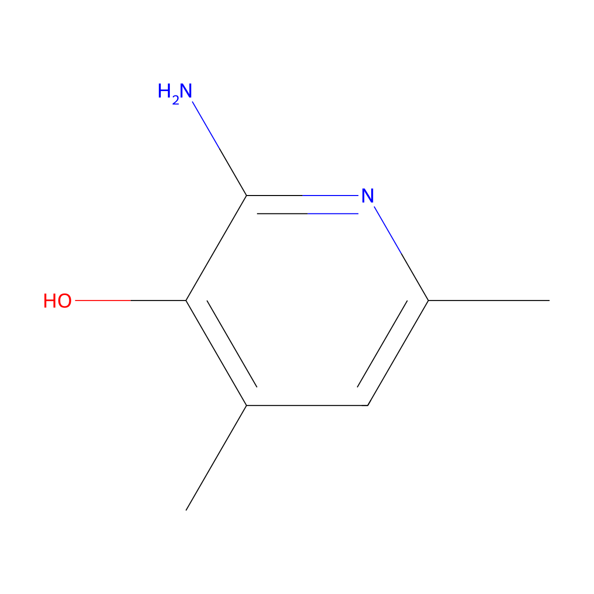 2-Amino-3-hydroxy-4,6-dimethylpyridine molecular structure, CAS 213685-57-5