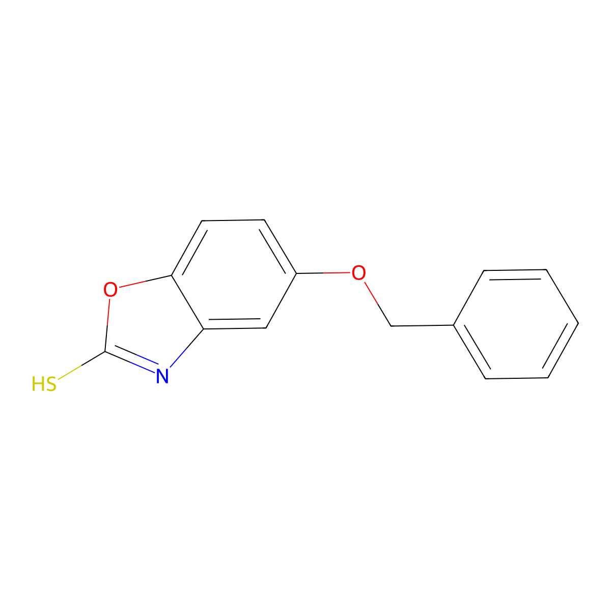 5-(Phenylmethoxy)-2(3H)-benzoxazolethione molecular structure, CAS 213685-60-0