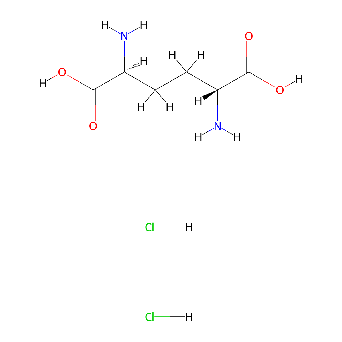 (2R,5S)-2,5-Diaminohexanedioic acid dihydrochloride molecular structure, CAS 213686-09-0