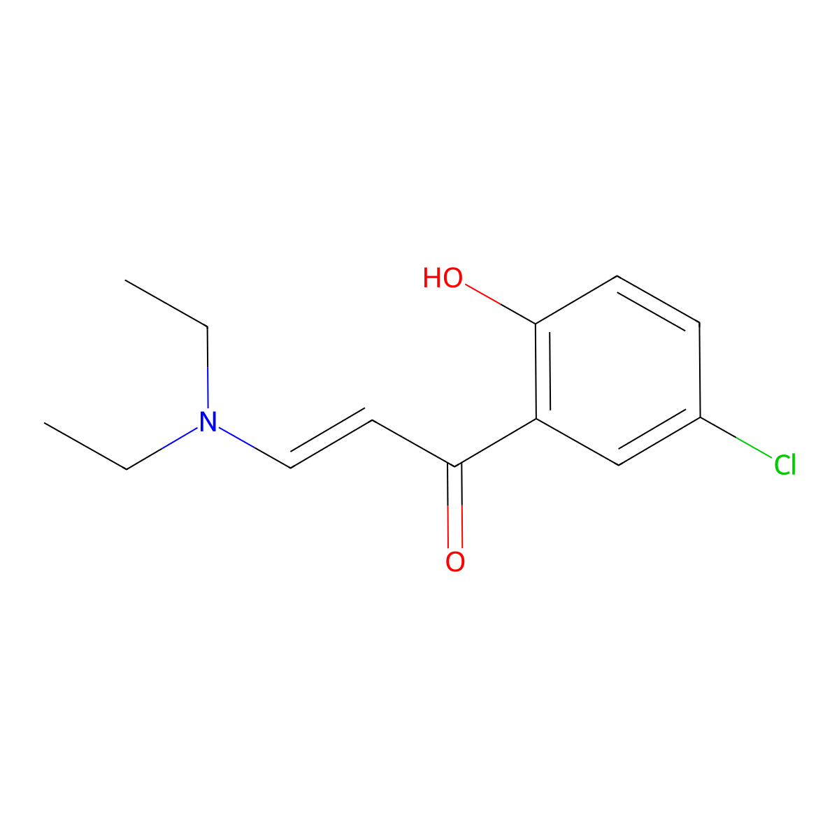 (E)-1-(5-chloro-2-hydroxyphenyl)-3-(diethylamino)prop-2-en-1-one molecular structure, CAS 213689-95-3