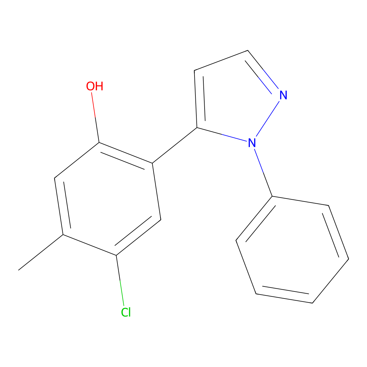 5-(5-Chloro-2-hydroxy-4-methylphenyl)-1-phenylpyrazole molecular structure, CAS 213690-56-3