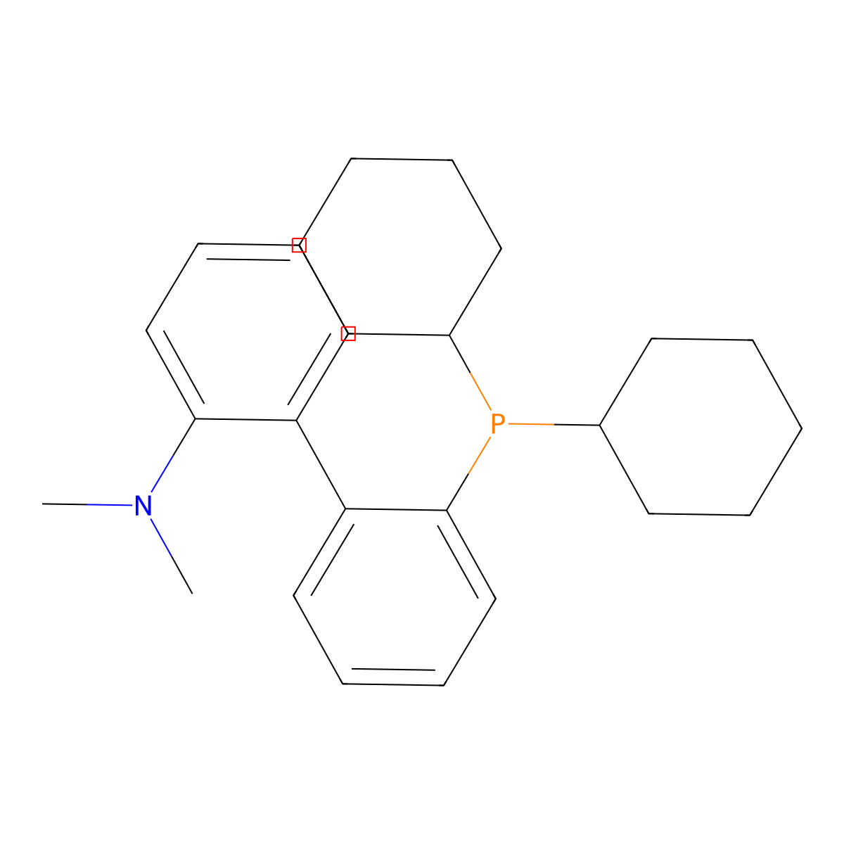 2-(Dicyclohexylphosphino)-2'-(dimethylamino)biphenyl molecular structure, CAS 213697-53-1