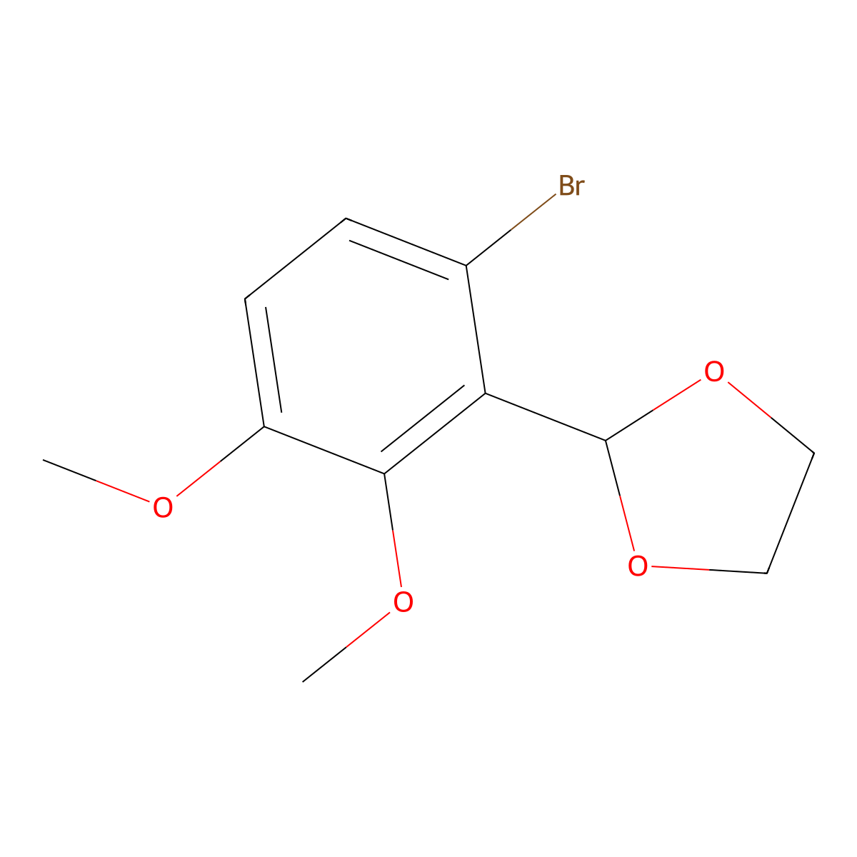 2-(6-Bromo-2,3-dimethoxyphenyl)-1,3-dioxolane molecular structure, CAS 213698-58-9