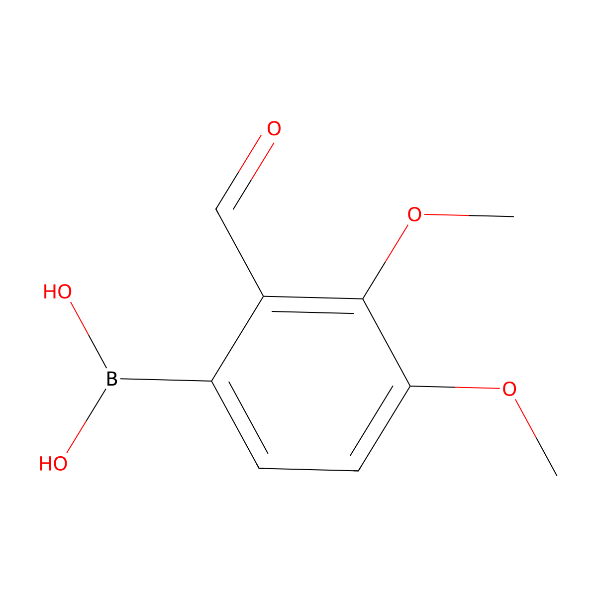 (2-Formyl-3,4-dimethoxyphenyl)boronic acid molecular structure, CAS 213698-59-0
