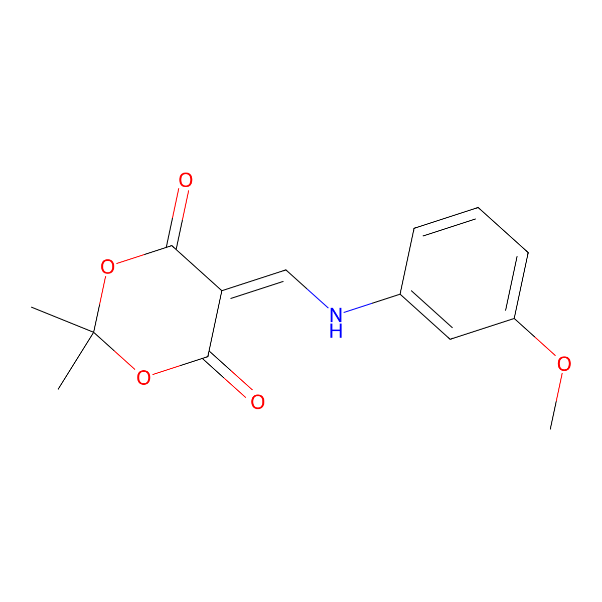 5-[(3-Methoxyphenylamino)methylene]-2,2-dimethyl-1,3-dioxane-4,6-dione molecular structure, CAS 213699-52-6