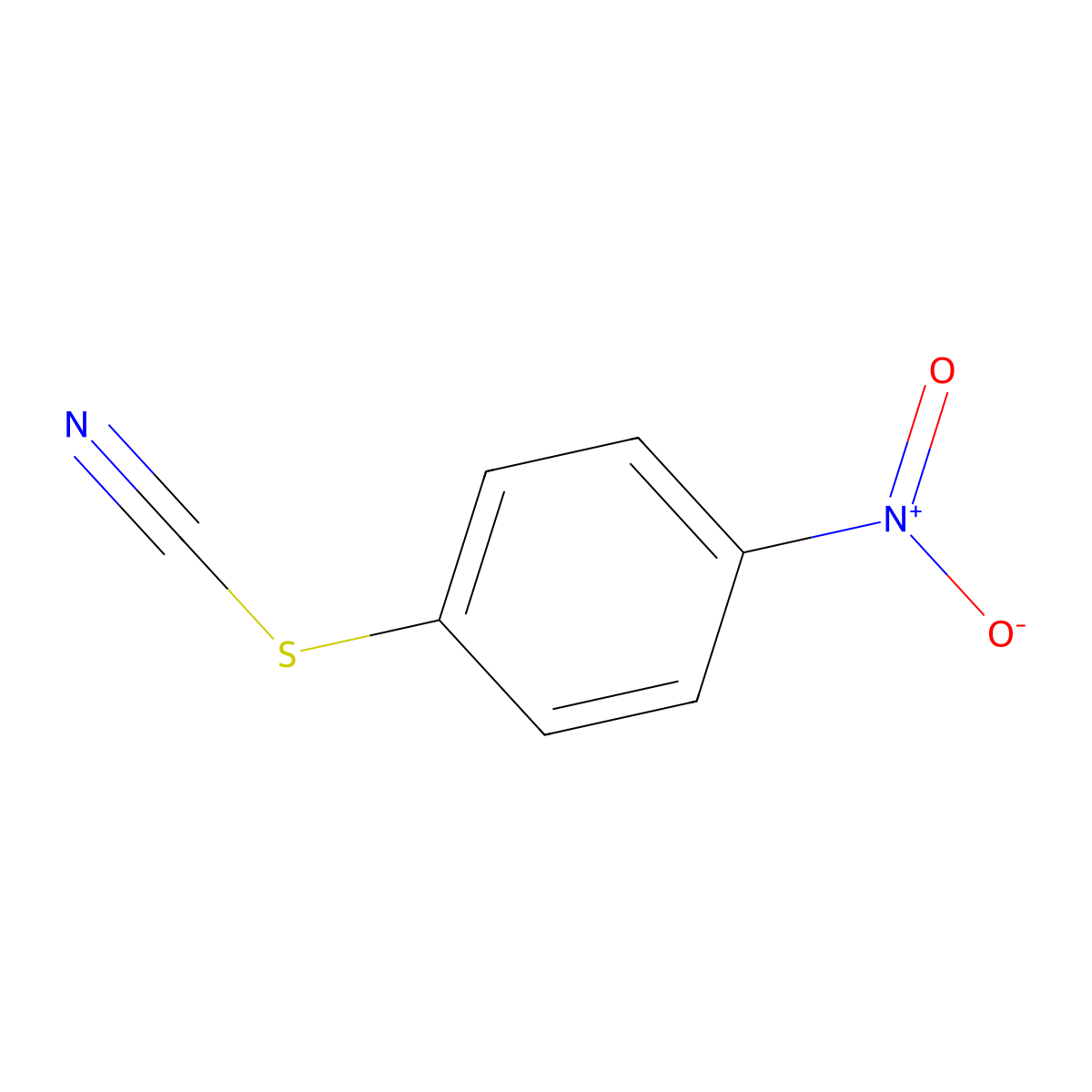 Thiocyanic acid, 4-nitrophenyl ester molecular structure, CAS 2137-92-0