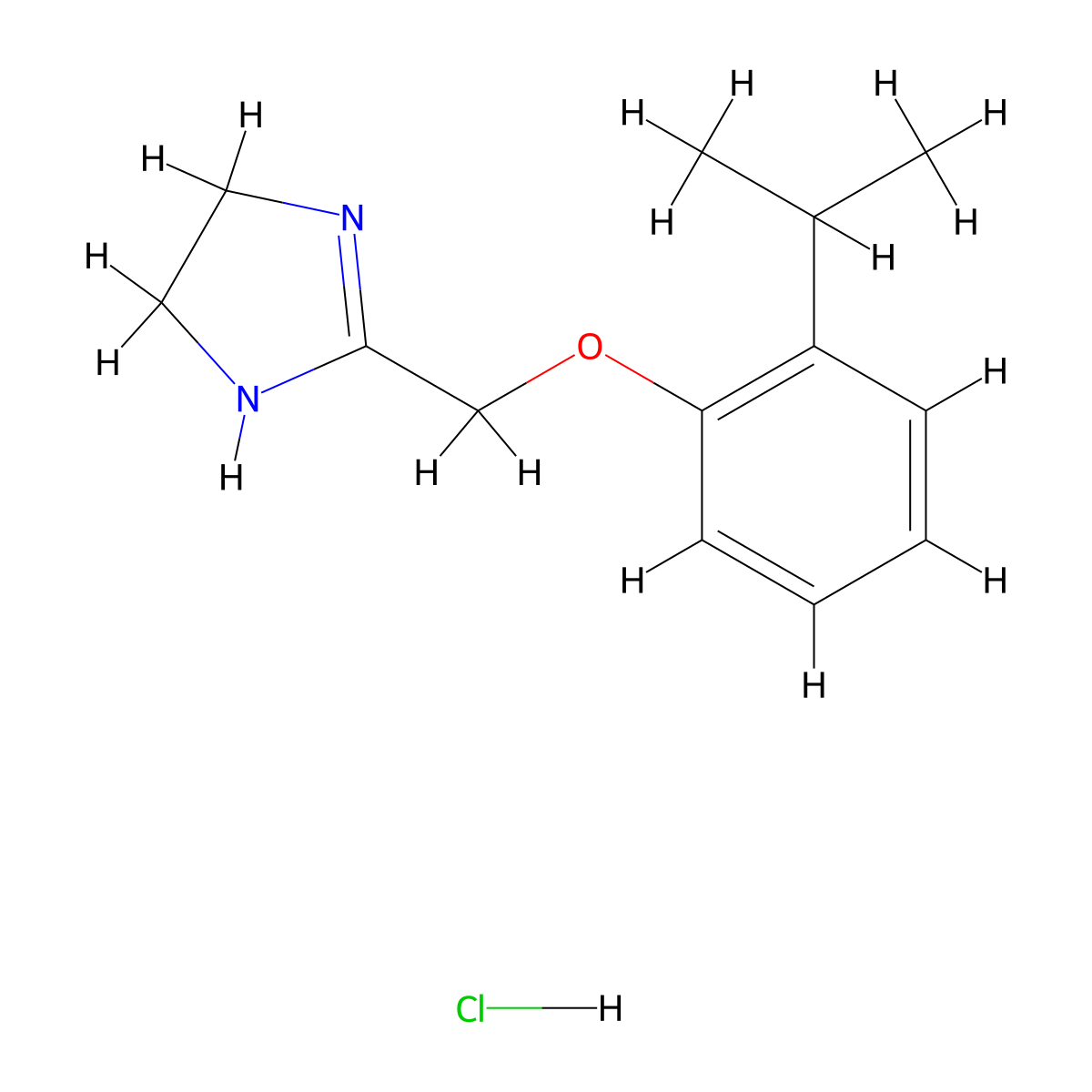 Fenoxazoline Hydrochloride molecular structure, CAS 21370-21-8