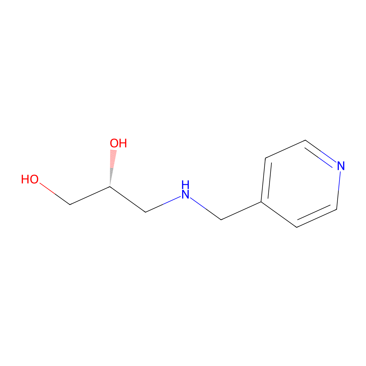(2R)-3-{[(pyridin-4-yl)methyl]amino}propane-1,2-diol molecular structure, CAS 2137025-73-9
