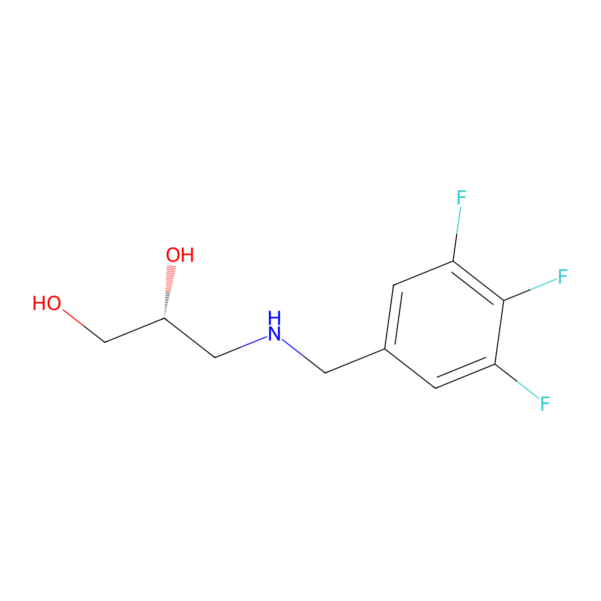 (2R)-3-{[(3,4,5-trifluorophenyl)methyl]amino}propane-1,2-diol molecular structure, CAS 2137026-26-5