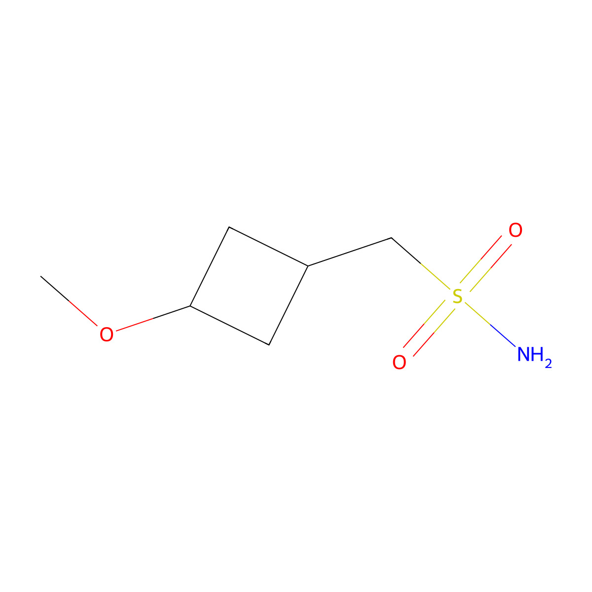 (3-Methoxycyclobutyl)methanesulfonamide molecular structure, CAS 2137026-52-7