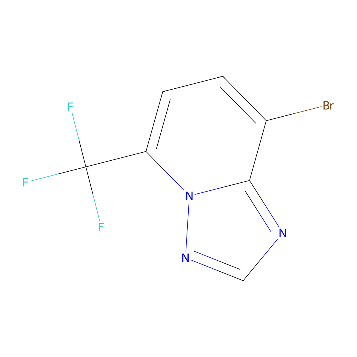 8-Bromo-5-(trifluoromethyl)-[1,2,4]triazolo[1,5-a]pyridine molecular structure, CAS 2137028-34-1