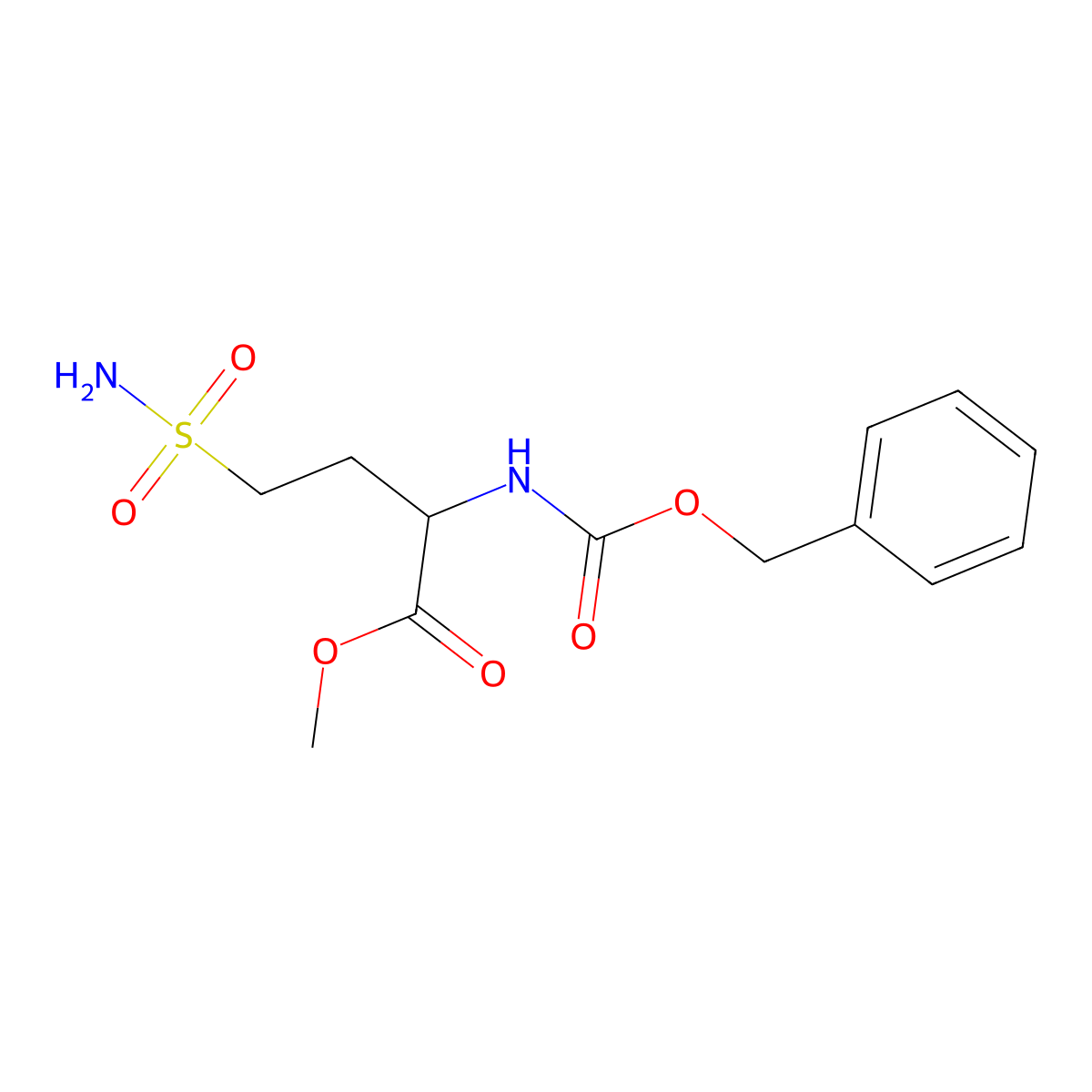 methyl (2S)-2-{[(benzyloxy)carbonyl]amino}-4-sulfamoylbutanoate molecular structure, CAS 2137030-54-5