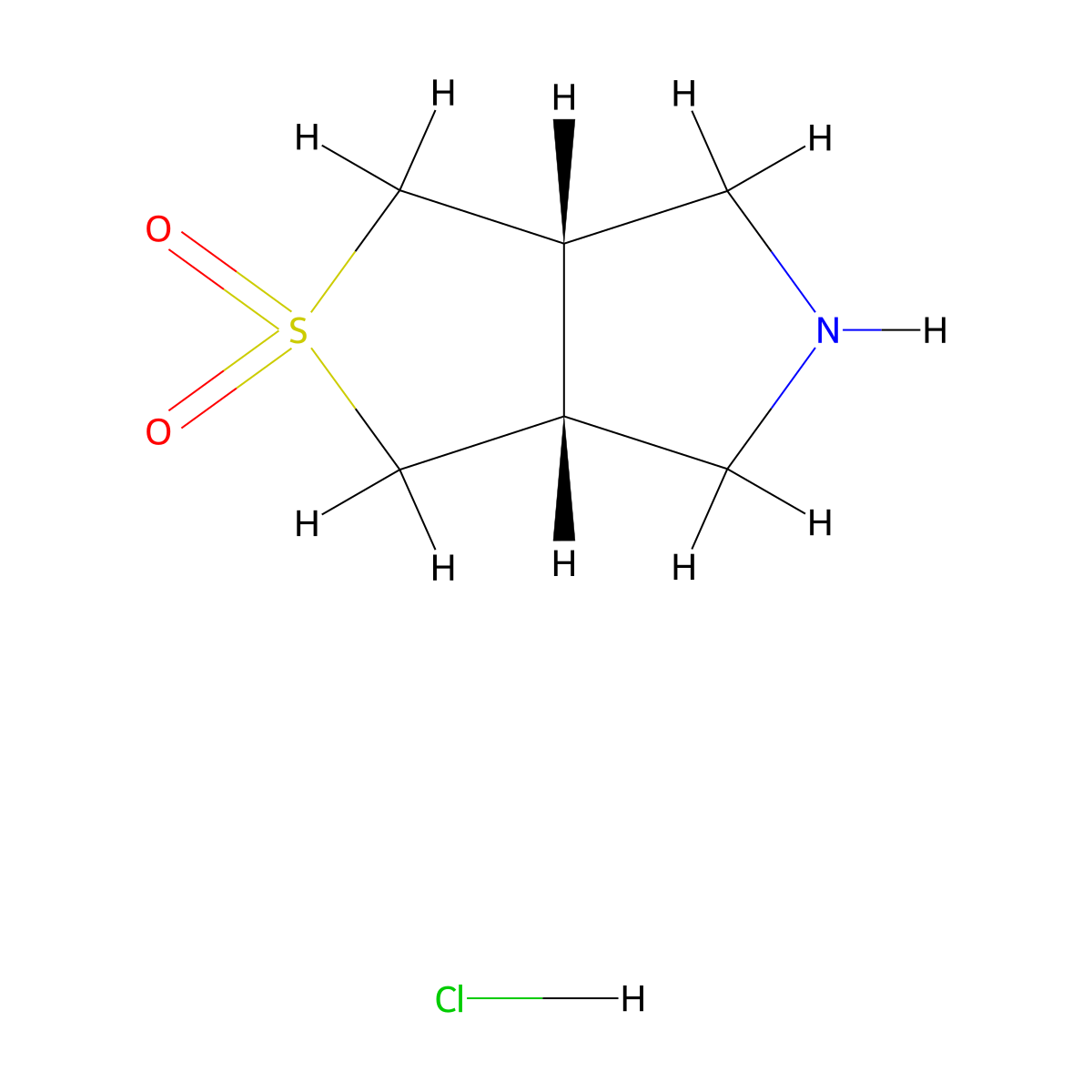 (3aR,6aS)-hexahydro-1H-2lambda6-thieno[3,4-c]pyrrole-2,2-dione hydrochloride molecular structure, CAS 2137033-01-1