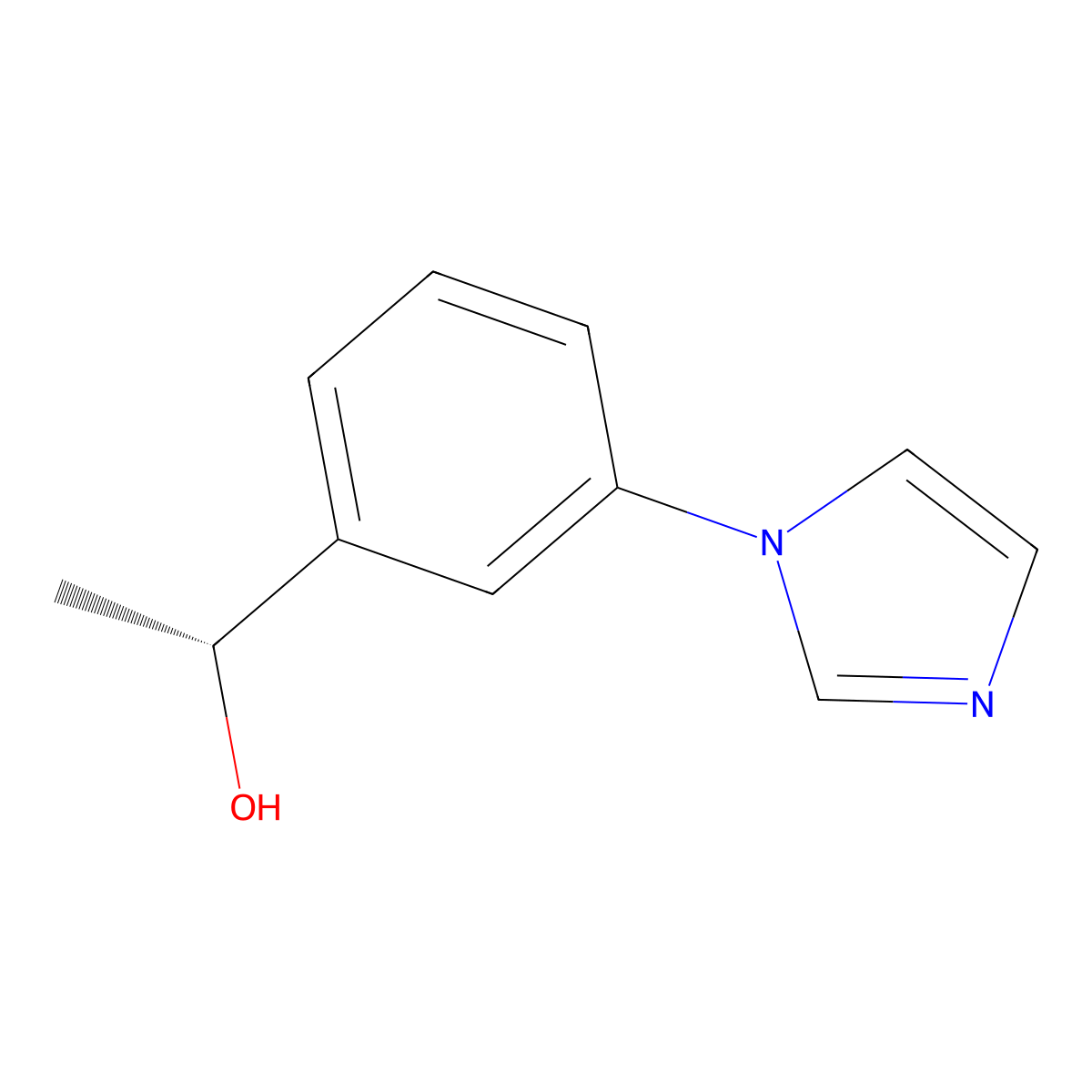 (1R)-1-[3-(1H-imidazol-1-yl)phenyl]ethan-1-ol molecular structure, CAS 2137036-88-3