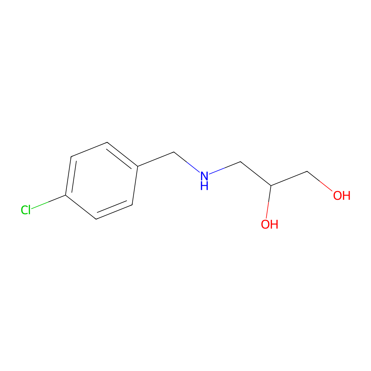 (2R)-3-{[(4-chlorophenyl)methyl]amino}propane-1,2-diol molecular structure, CAS 2137057-39-5