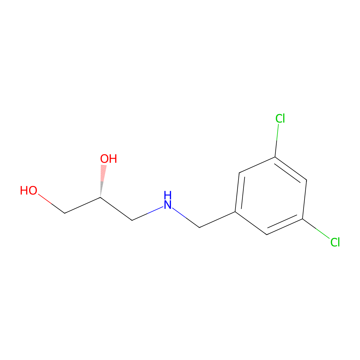 (2R)-3-{[(3,5-dichlorophenyl)methyl]amino}propane-1,2-diol molecular structure, CAS 2137057-83-9