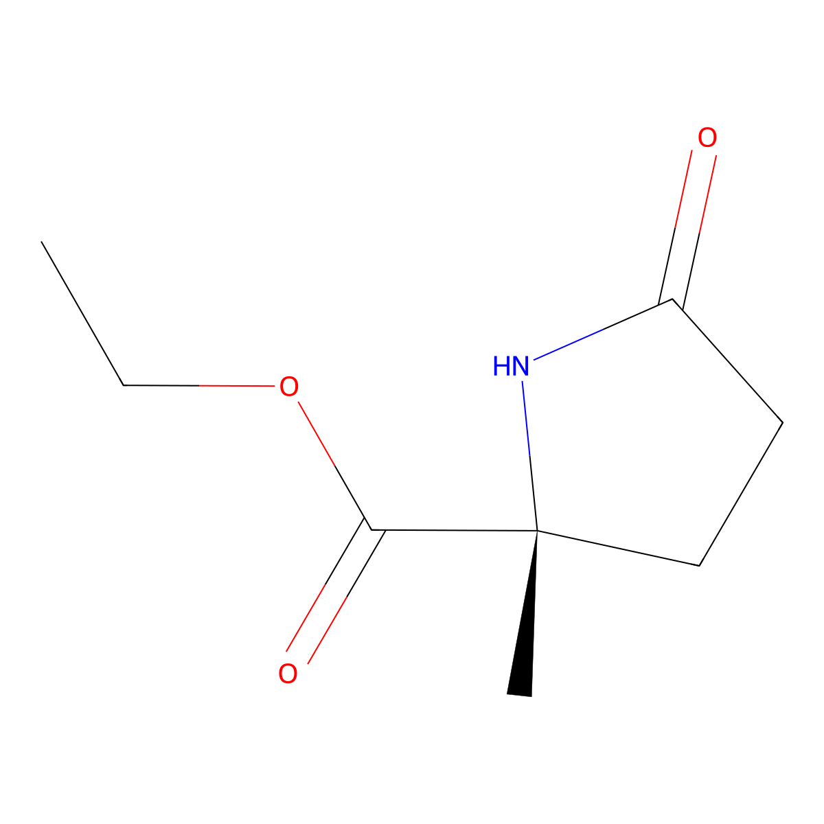 ethyl (2R)-2-methyl-5-oxopyrrolidine-2-carboxylate molecular structure, CAS 2137062-02-1
