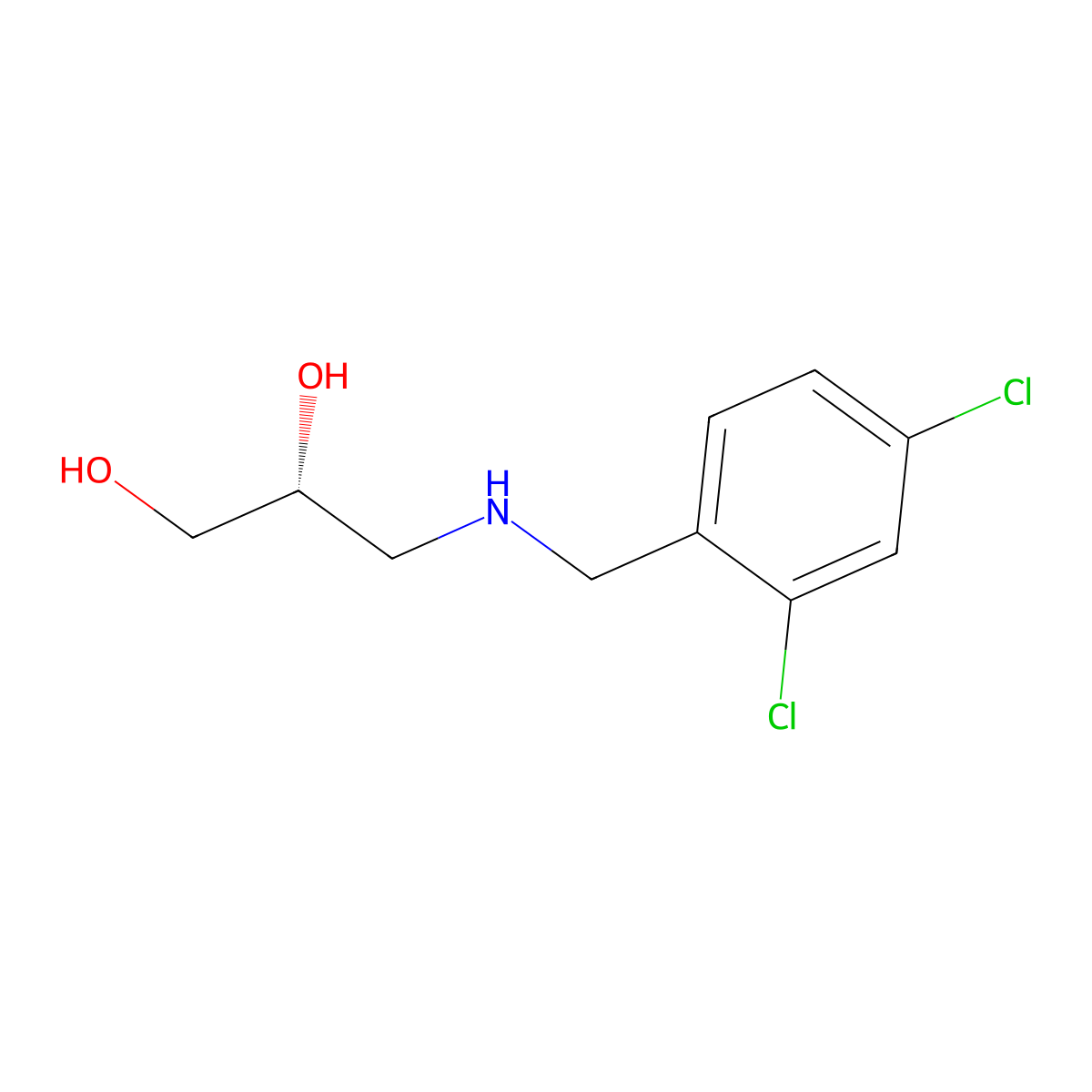(2R)-3-{[(2,4-dichlorophenyl)methyl]amino}propane-1,2-diol molecular structure, CAS 2137062-28-1