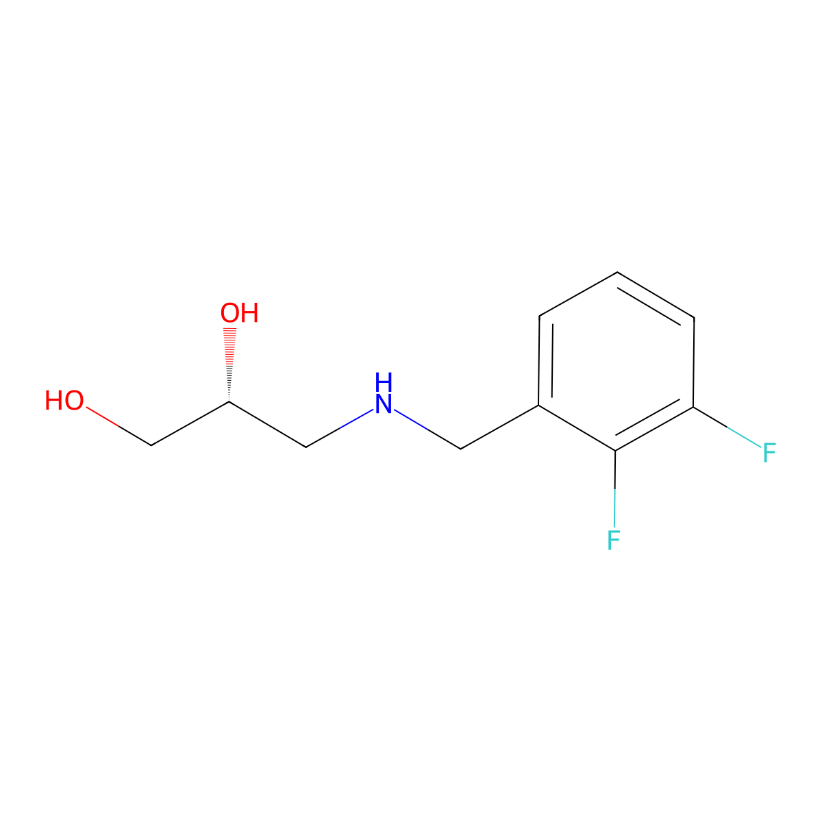 (2R)-3-{[(2,3-difluorophenyl)methyl]amino}propane-1,2-diol molecular structure, CAS 2137063-32-0