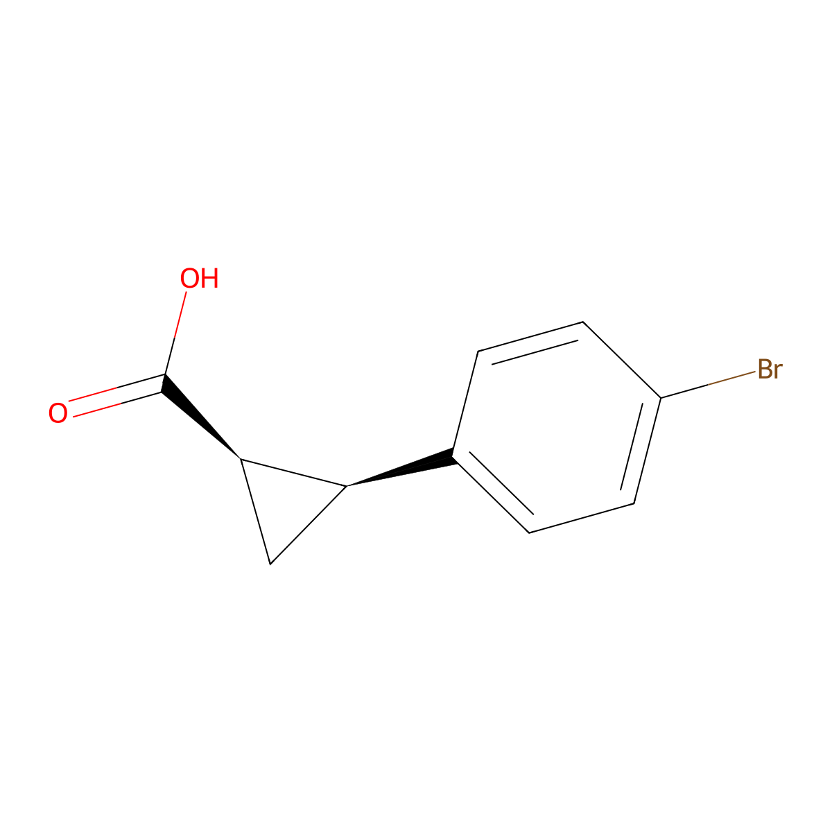 (1R,2S)-2-(4-Bromophenyl)cyclopropanecarboxylic Acid molecular structure, CAS 2137065-16-6