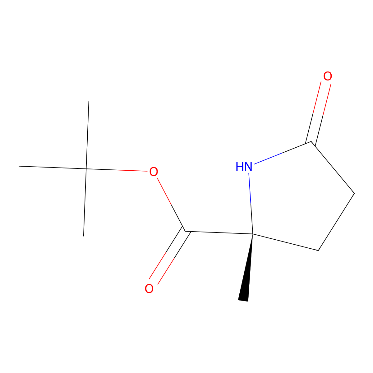tert-butyl (2R)-2-methyl-5-oxopyrrolidine-2-carboxylate molecular structure, CAS 2137065-52-0
