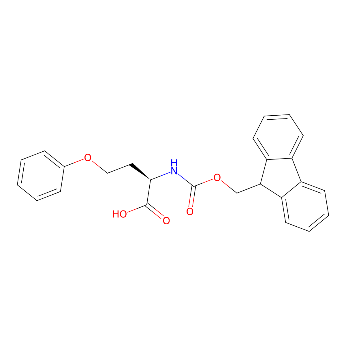 (2R)-2-({[(9H-fluoren-9-yl)methoxy]carbonyl}amino)-4-phenoxybutanoic acid molecular structure, CAS 2137065-53-1