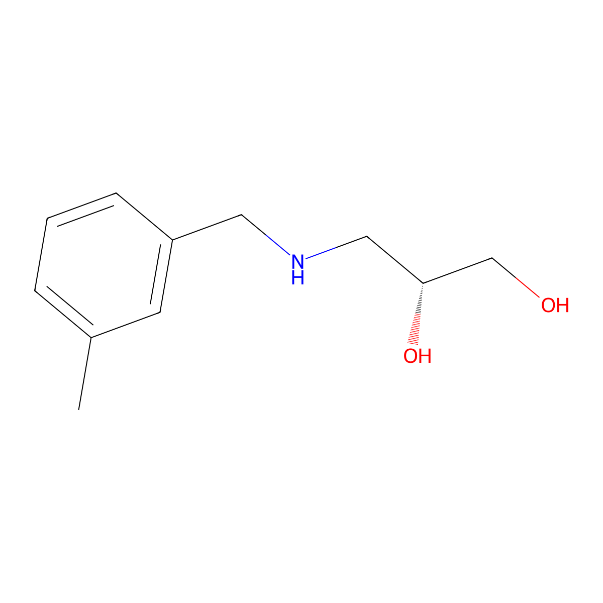 (2R)-3-{[(3-methylphenyl)methyl]amino}propane-1,2-diol molecular structure, CAS 2137066-10-3