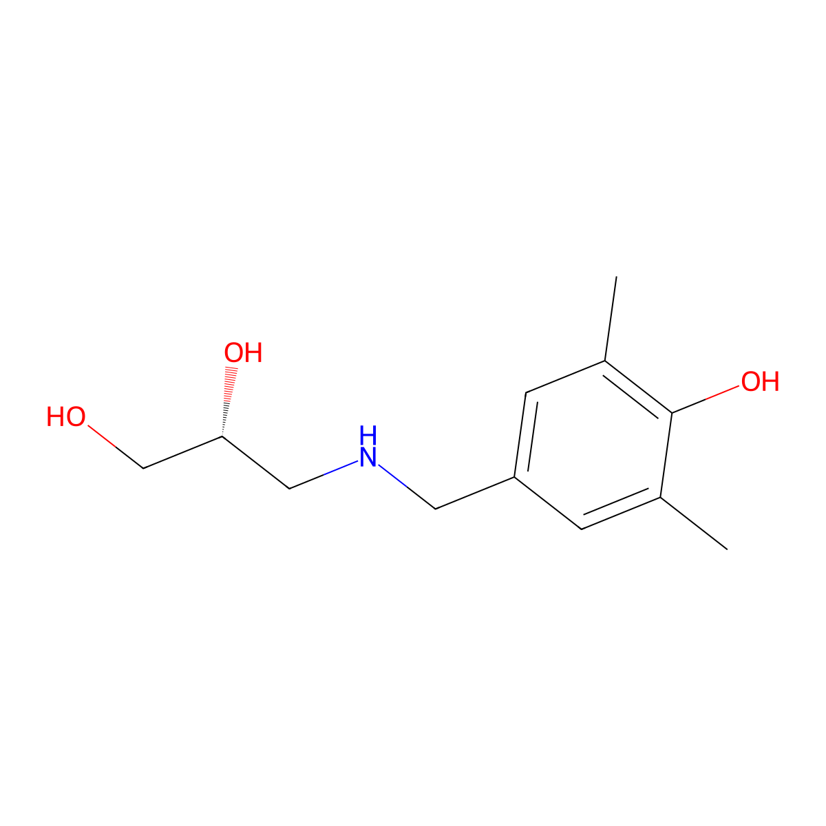 (2R)-3-{[(4-hydroxy-3,5-dimethylphenyl)methyl]amino}propane-1,2-diol molecular structure, CAS 2137066-16-9