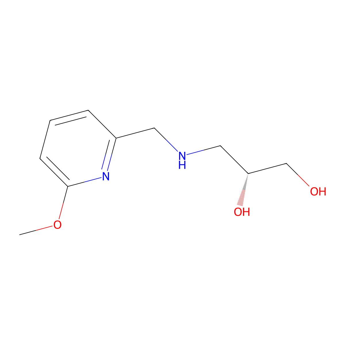 (2R)-3-{[(6-methoxypyridin-2-yl)methyl]amino}propane-1,2-diol molecular structure, CAS 2137066-66-9
