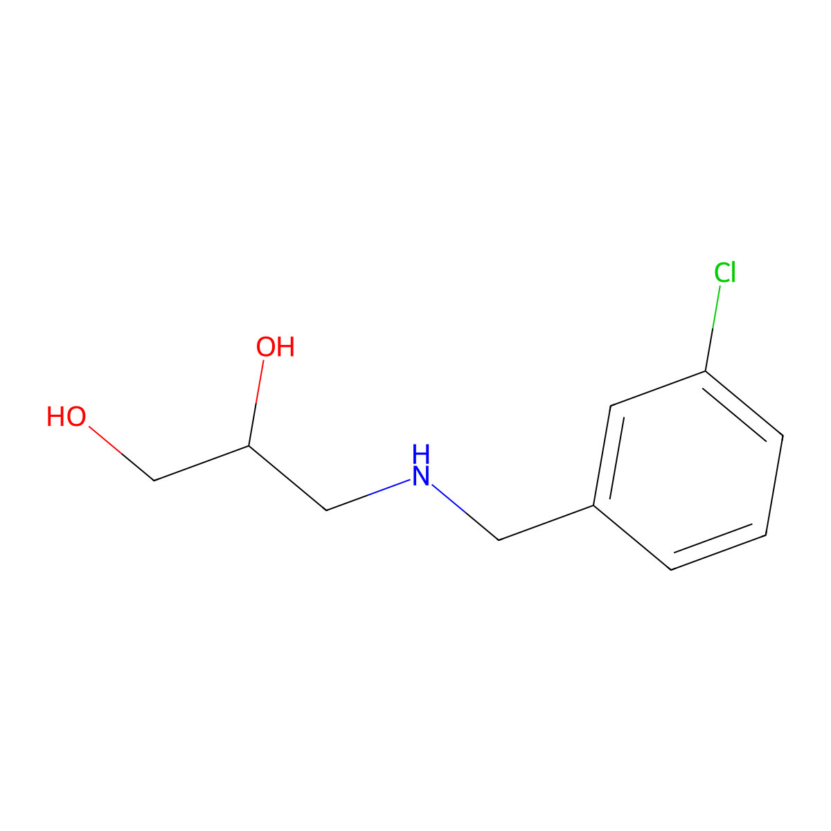 (2R)-3-{[(3-chlorophenyl)methyl]amino}propane-1,2-diol molecular structure, CAS 2137068-63-2
