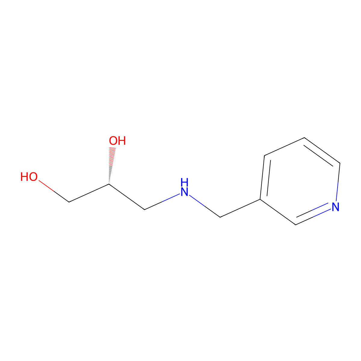(2R)-3-{[(pyridin-3-yl)methyl]amino}propane-1,2-diol molecular structure, CAS 2137068-84-7