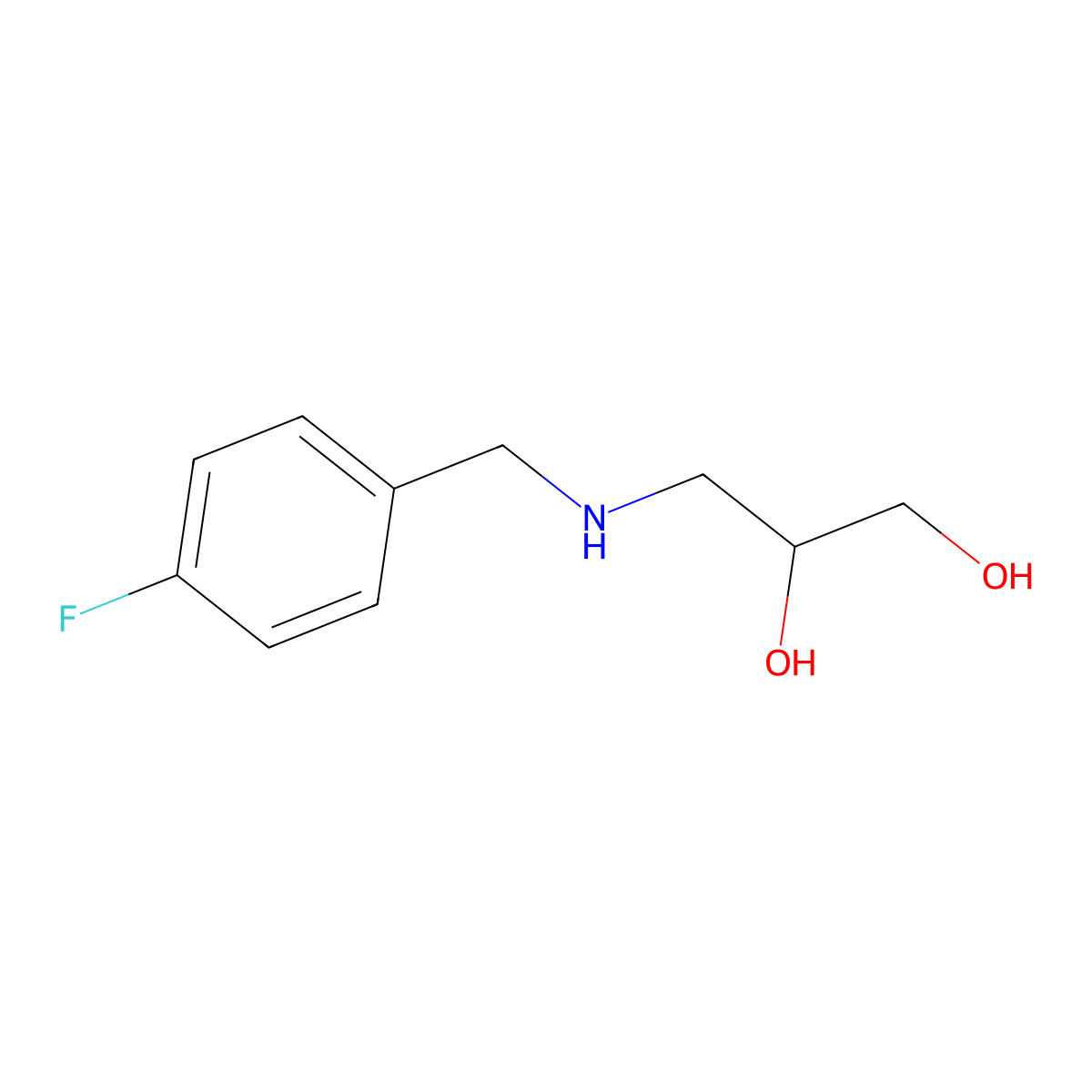 (2R)-3-{[(4-fluorophenyl)methyl]amino}propane-1,2-diol molecular structure, CAS 2137068-98-3