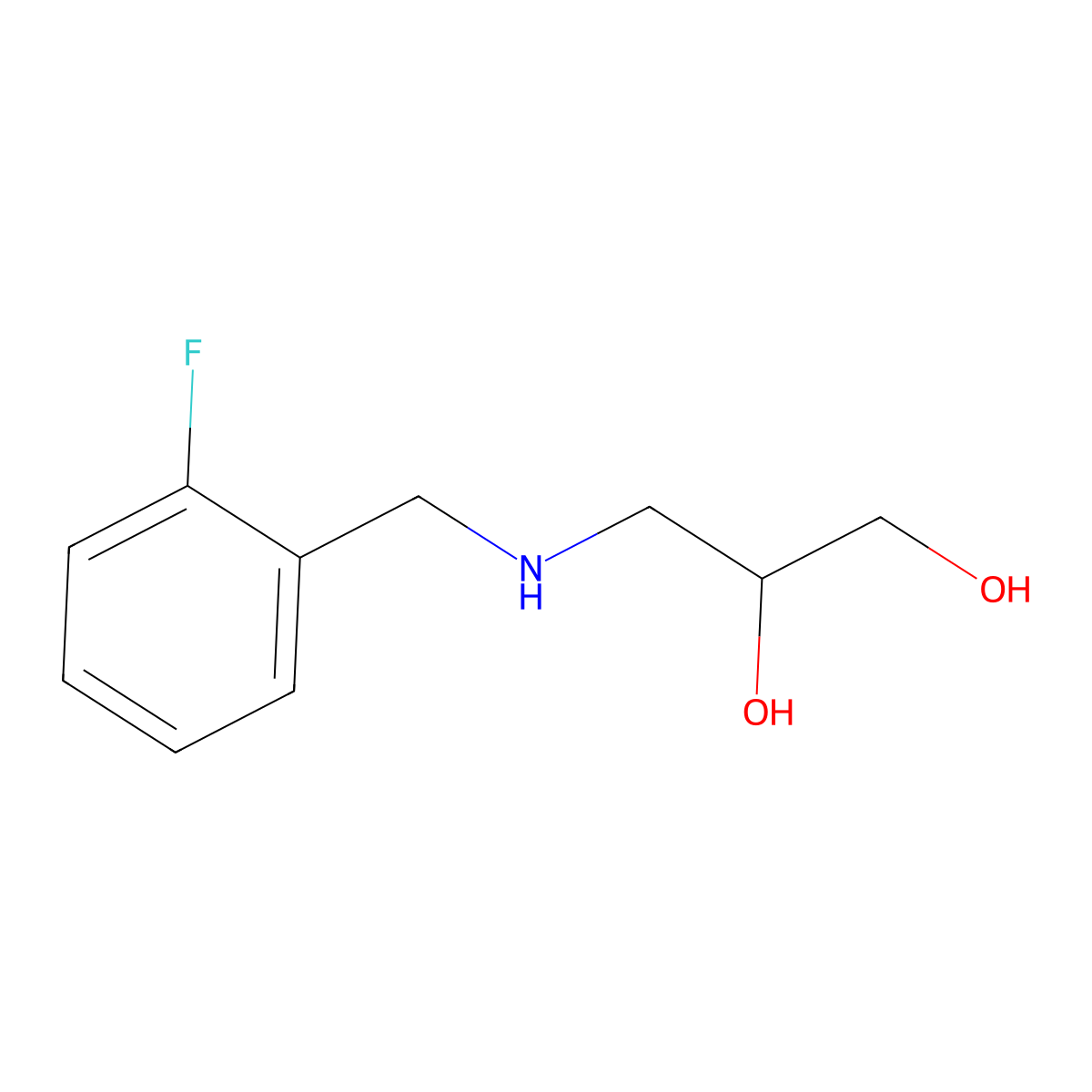 (2R)-3-{[(2-fluorophenyl)methyl]amino}propane-1,2-diol molecular structure, CAS 2137069-09-9