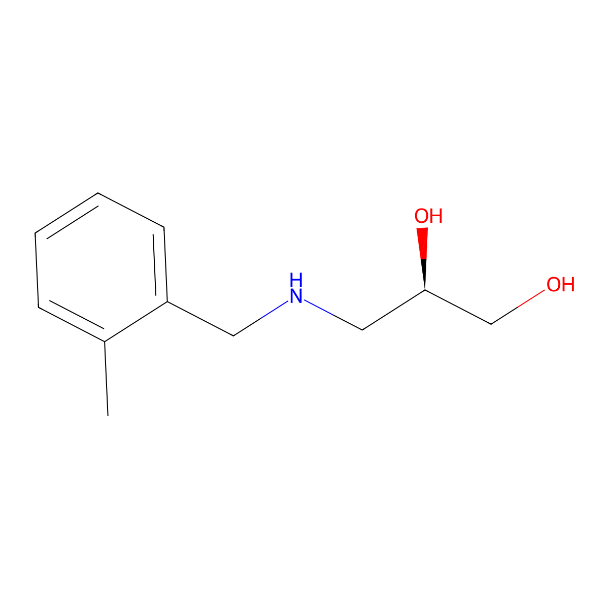 (2R)-3-{[(2-methylphenyl)methyl]amino}propane-1,2-diol molecular structure, CAS 2137069-24-8