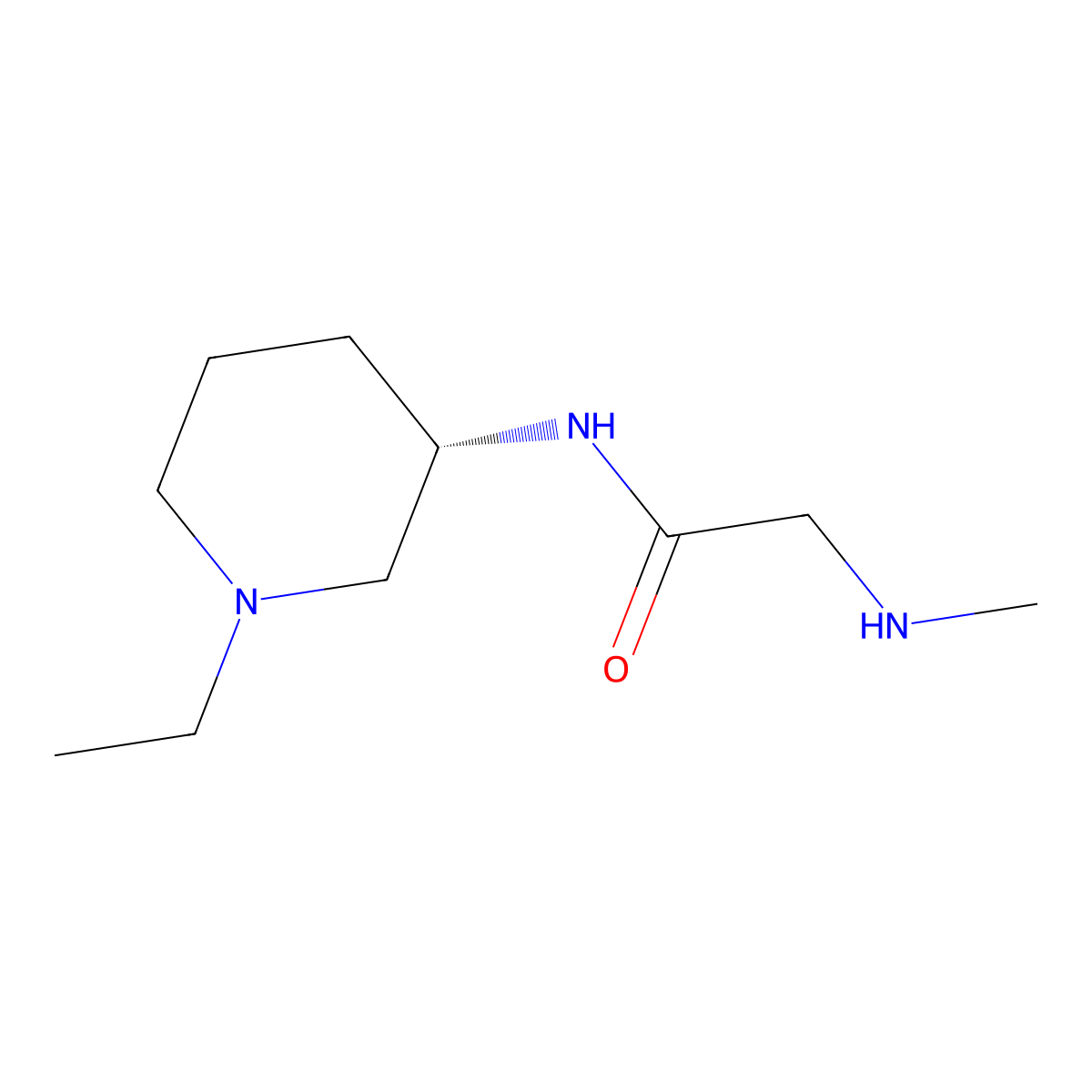 N-[(3S)-1-Ethylpiperidin-3-yl]-2-(methylamino)acetamide molecular structure, CAS 2137073-63-1
