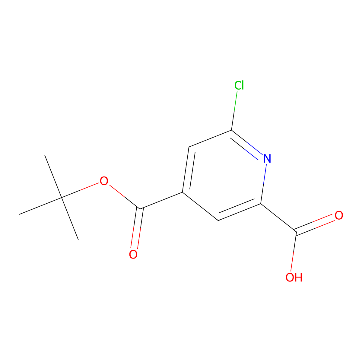 4-(tert-Butoxycarbonyl)-6-chloropicolinic acid molecular structure, CAS 2137075-32-0