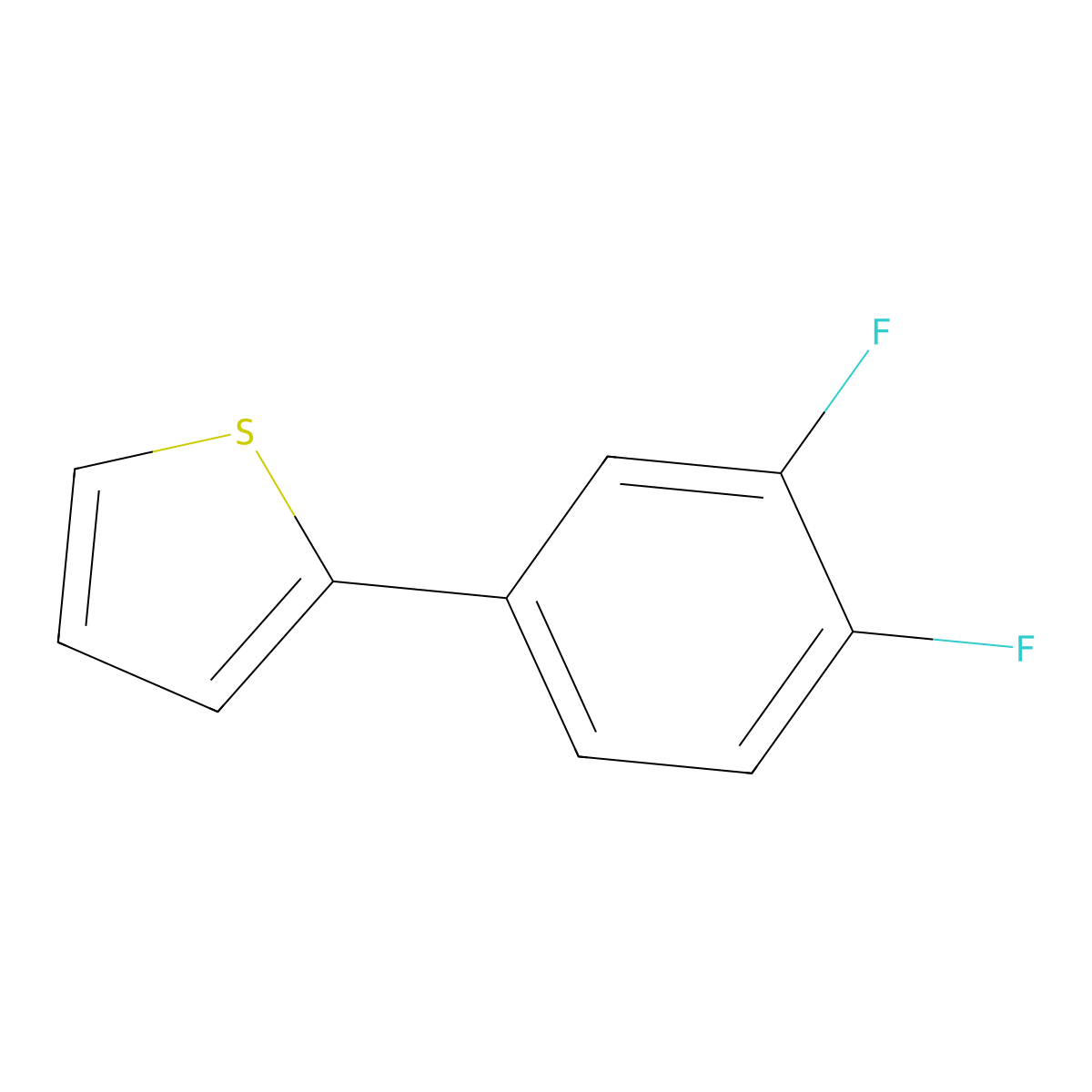 2-(3,4-Difluorophenyl)thiophene molecular structure, CAS 2137075-44-4