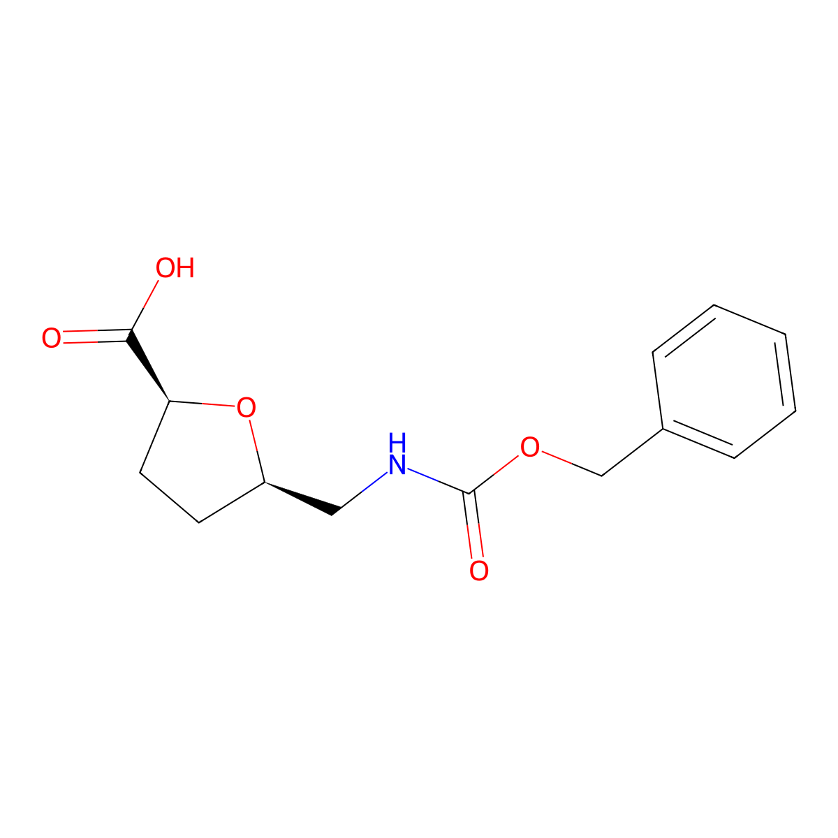 rac-(2R,5S)-5-({[(benzyloxy)carbonyl]amino}methyl)oxolane-2-carboxylic acid molecular structure, CAS 2137081-54-8