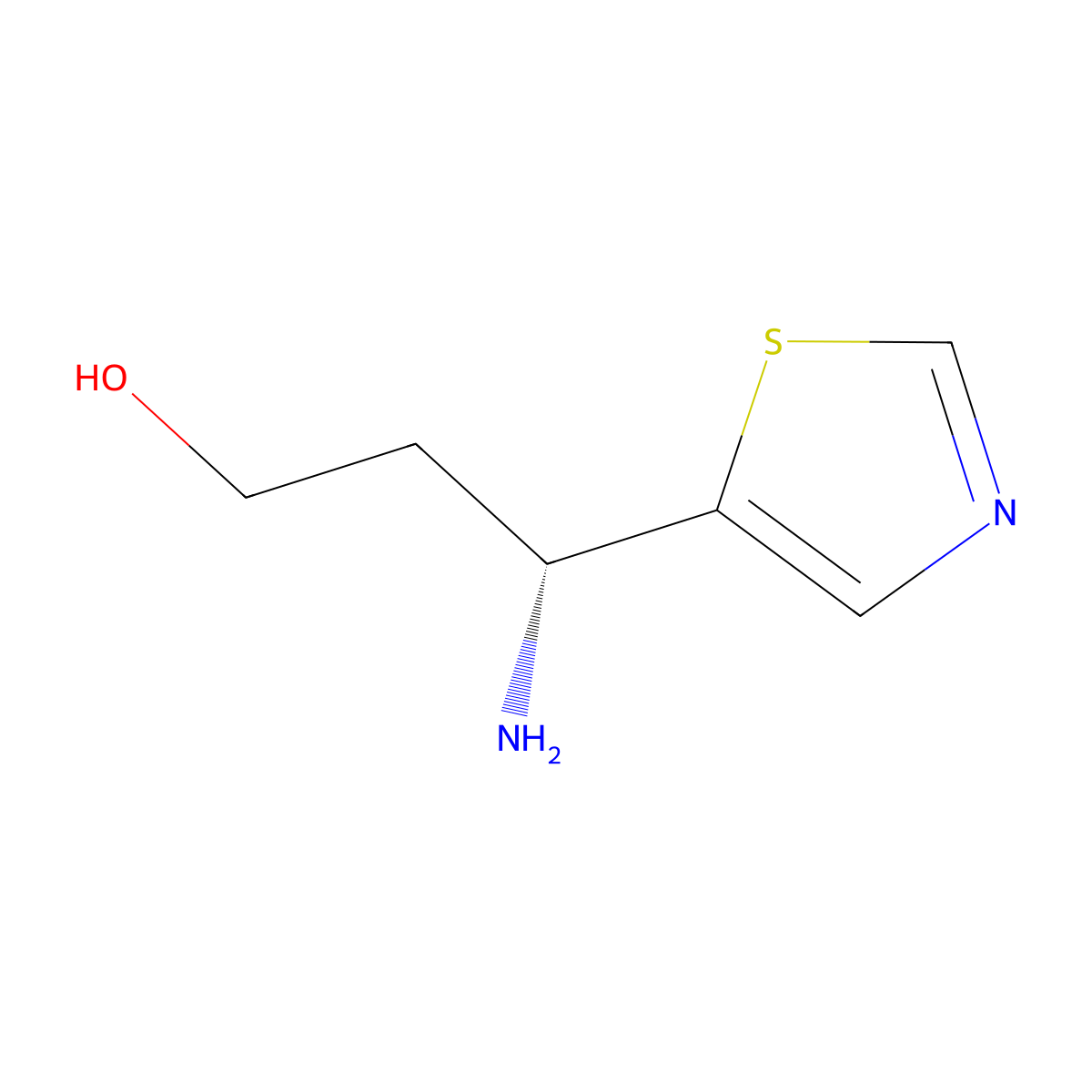 (3r)-3-Amino-3-(1,3-thiazol-5-yl)propan-1-ol molecular structure, CAS 2137082-68-7