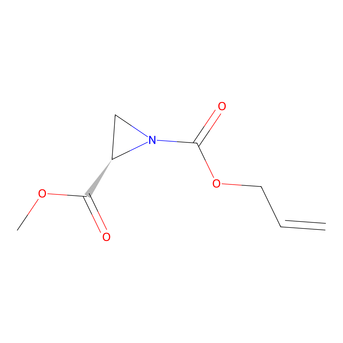 2-methyl 1-prop-2-en-1-yl (2S)-aziridine-1,2-dicarboxylate molecular structure, CAS 2137086-32-7