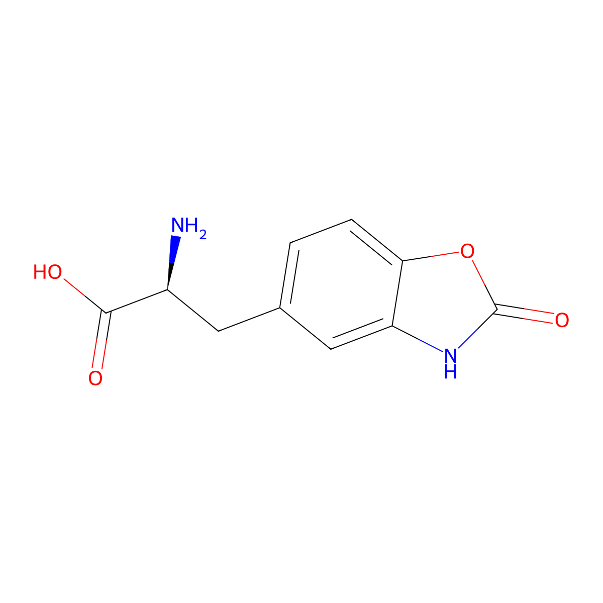 (2S)-2-amino-3-(2-oxo-2,3-dihydro-1,3-benzoxazol-5-yl)propanoic acid molecular structure, CAS 2137086-36-1