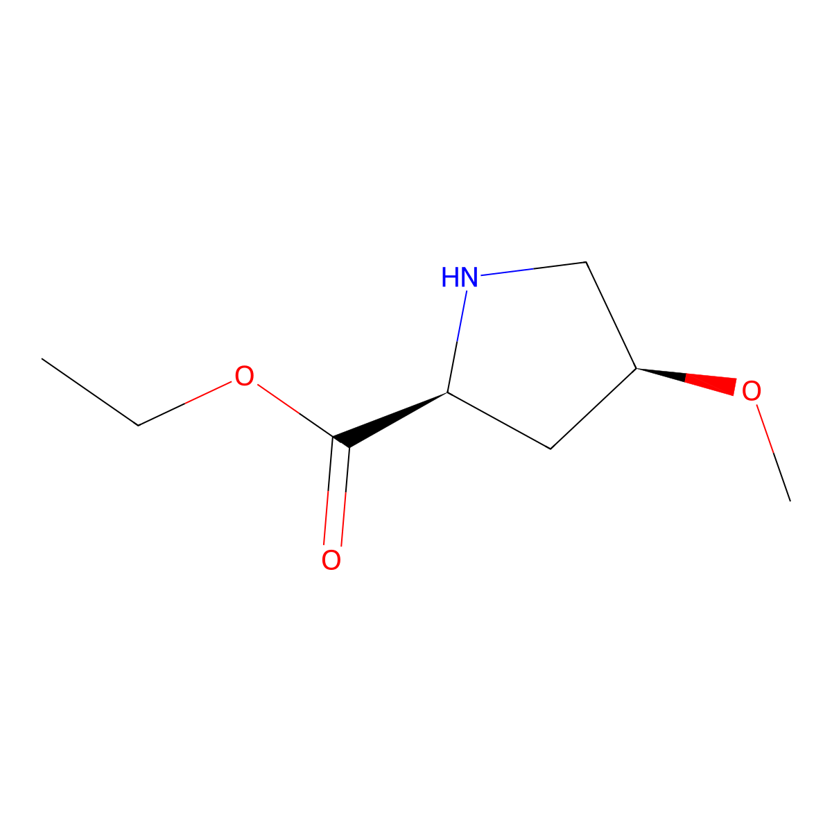 ethyl (2S,4S)-4-methoxypyrrolidine-2-carboxylate molecular structure, CAS 2137090-01-6