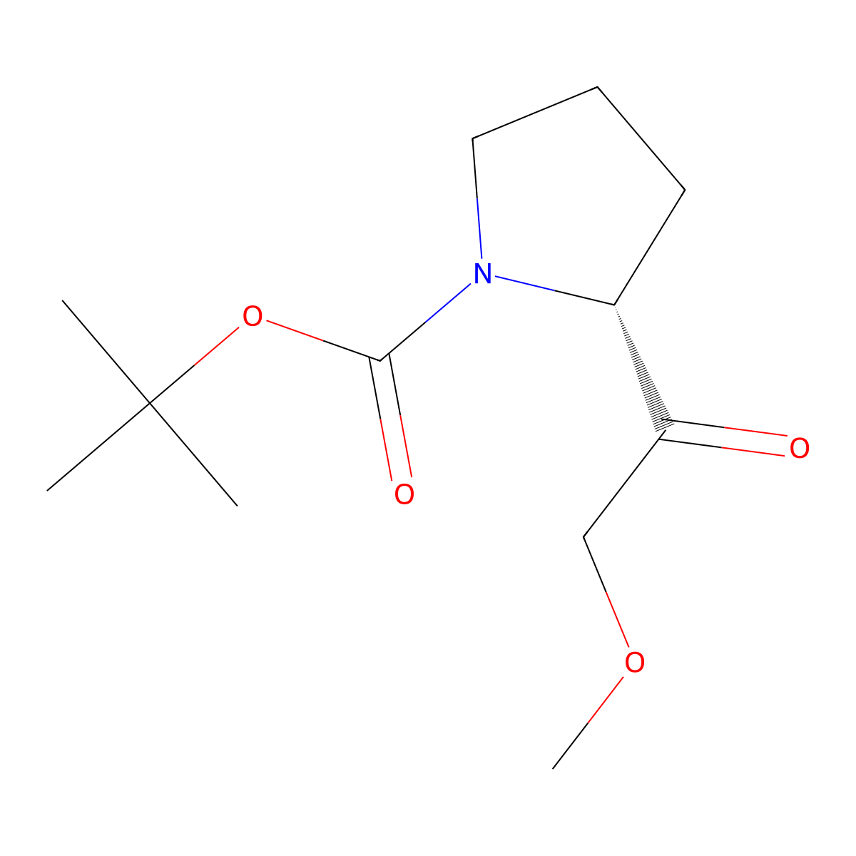 tert-butyl (2R)-2-(2-methoxyacetyl)pyrrolidine-1-carboxylate molecular structure, CAS 2137093-91-3